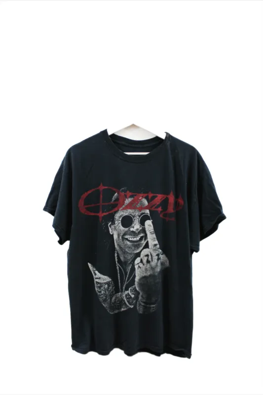X - Vintage Ozzy Osbourne Middle Finger Picture Tee sold by HG Vintage