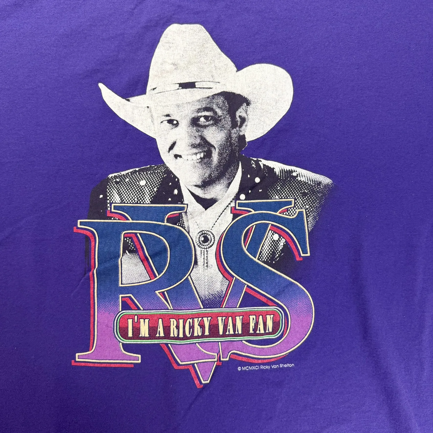 J- Vintage '92 Ricky Van Shelton Wild Man Tour Made In USA Tee - XL sold by HG Vintage product image thumbnail 4