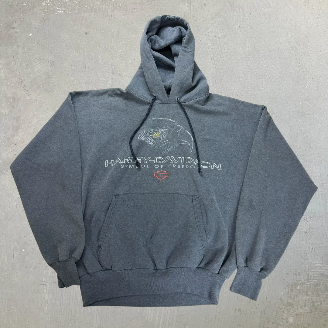 J- Vintage '97 Harley Davidson Cleveland Ohio Made In USA Hoodie - L sold by HG Vintage