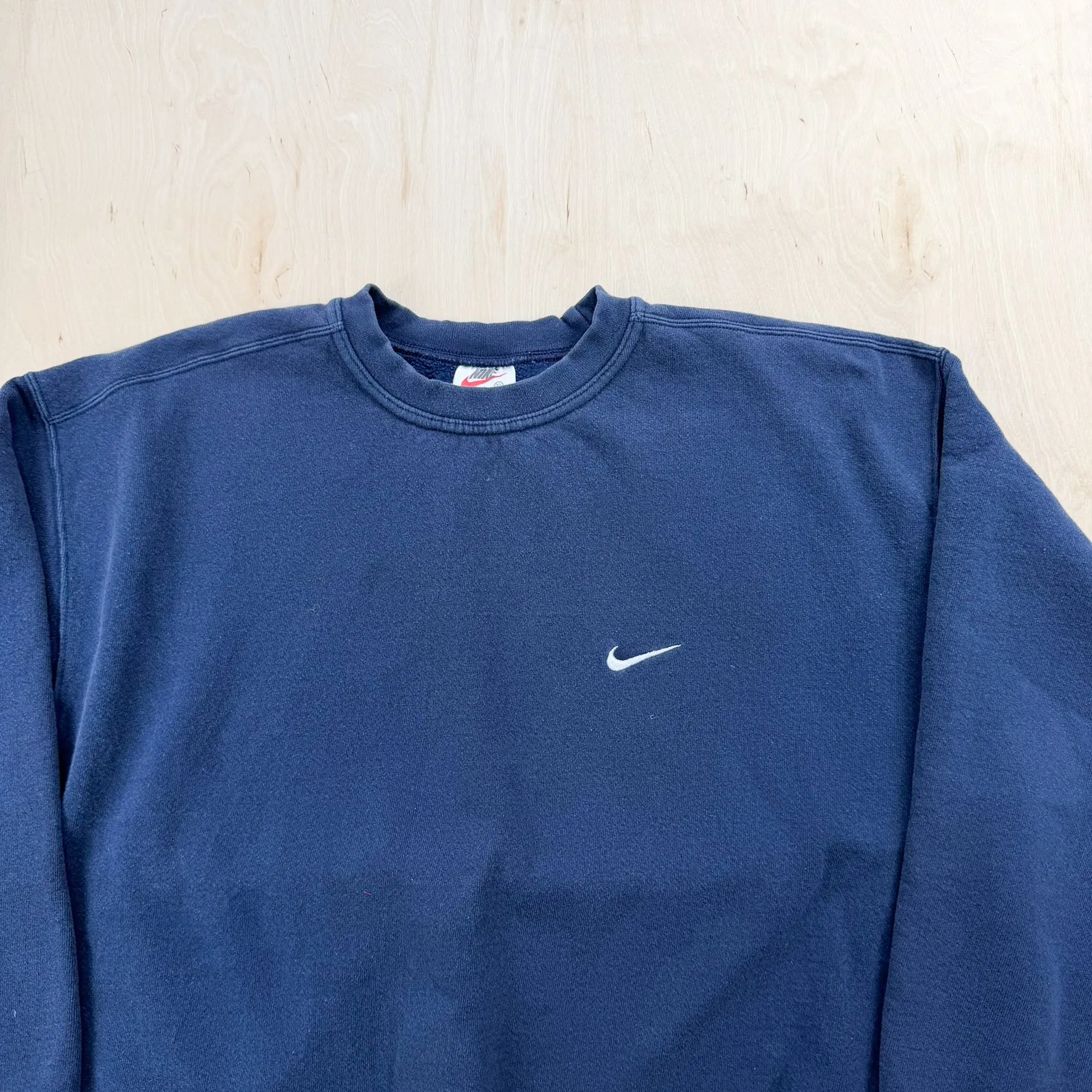 J- Vintage Nike Embroidered Swoosh Navy Made In USA Crewneck - XL sold by HG Vintage product image thumbnail 2