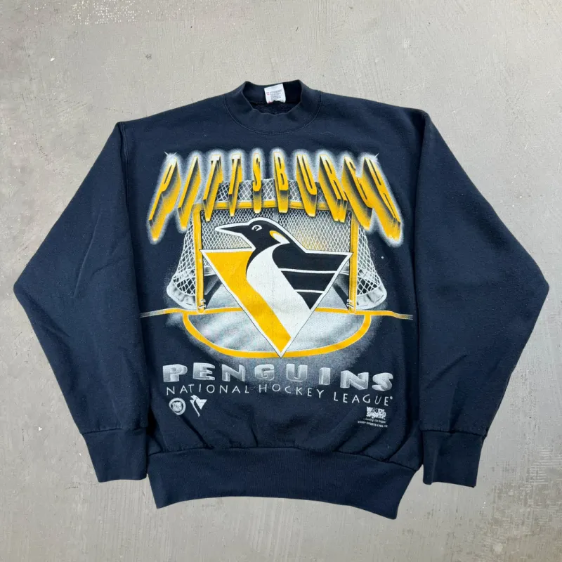 J- Vintage '93 Pittsburgh Penguins NHL Graphic Crewneck - L sold by HG Vintage