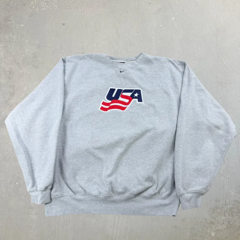 J- Vintage Nike Team USA Embroidered Graphic Crewneck - XL sold by HG Vintage