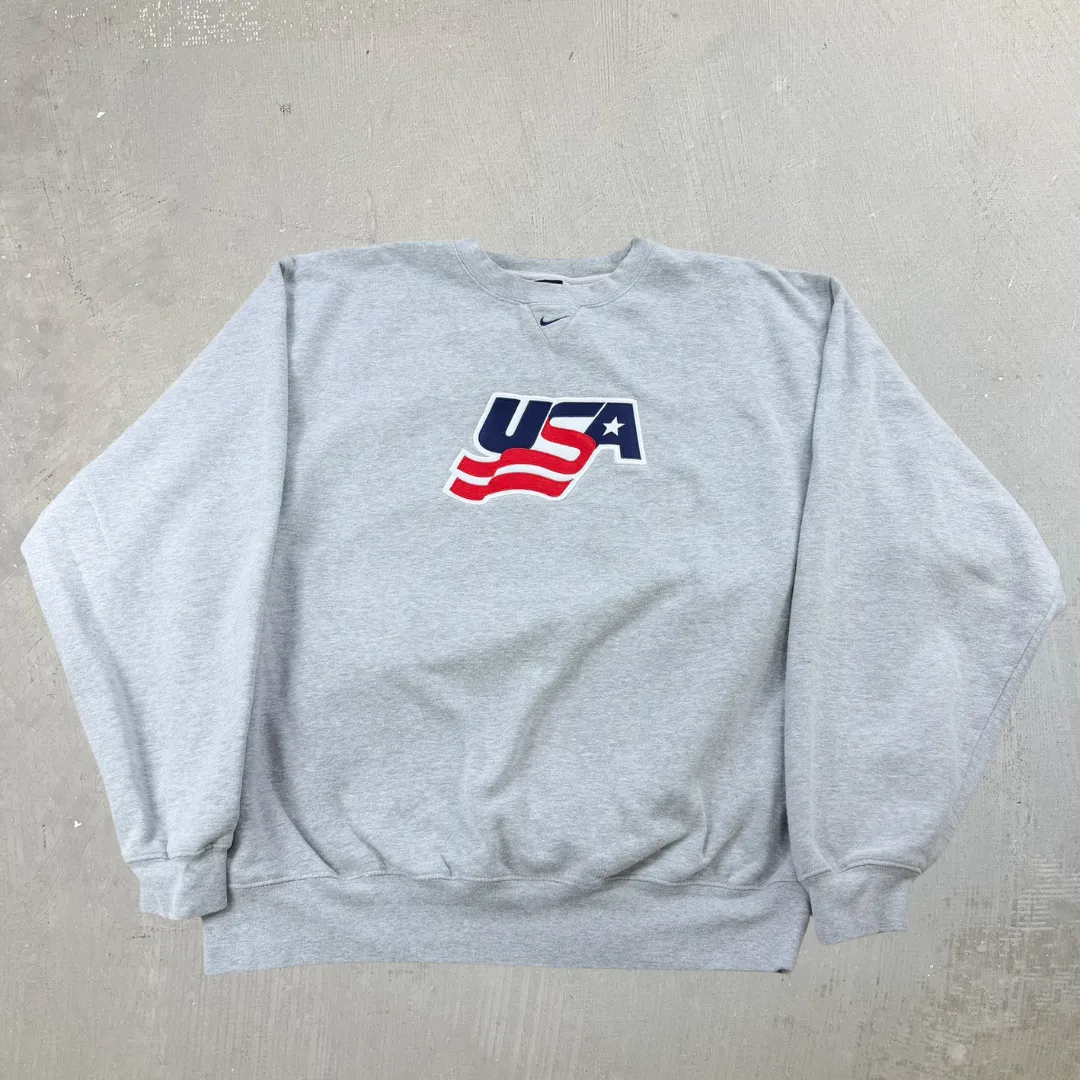 J- Vintage Nike Team USA Embroidered Graphic Crewneck - XL sold by HG Vintage