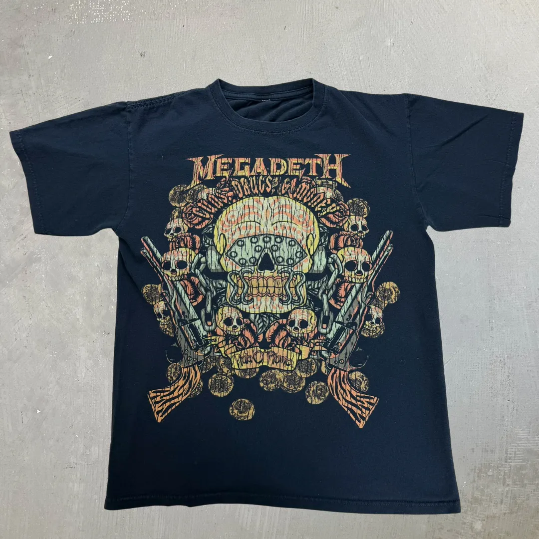 J- '12 Megadeth Plata O Plomo Tour Graphic Tee - L sold by HG Vintage
