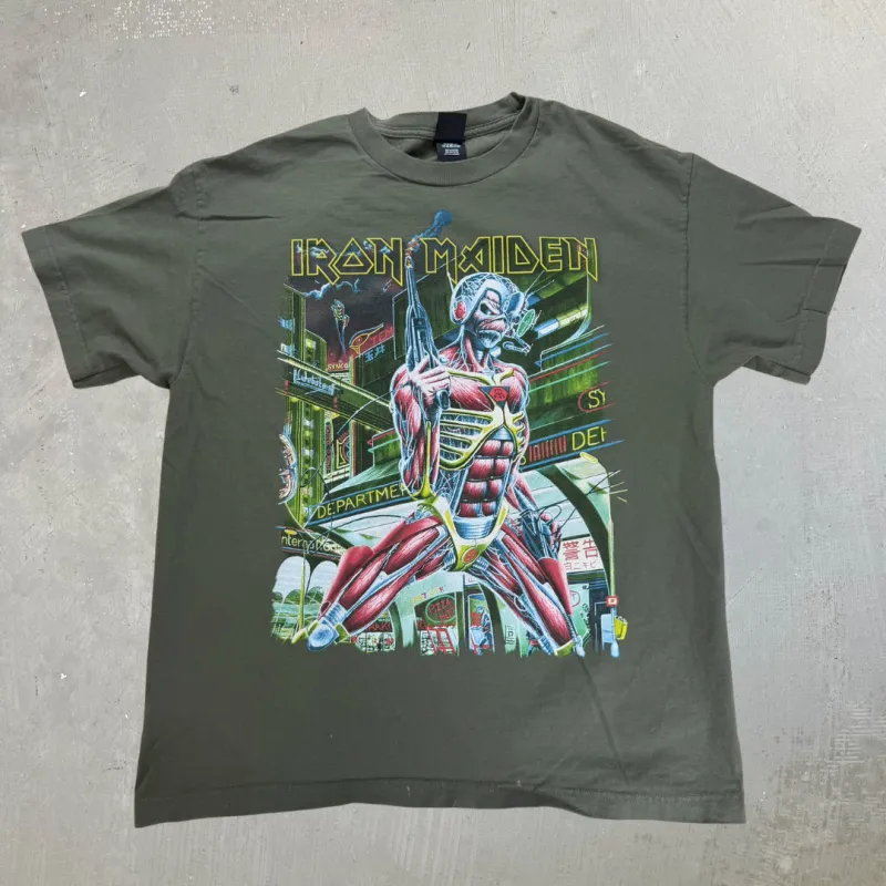 J- Iron Maiden Somewhere On Tour 86-87 Reprint Tee - L made by HG Vintage
