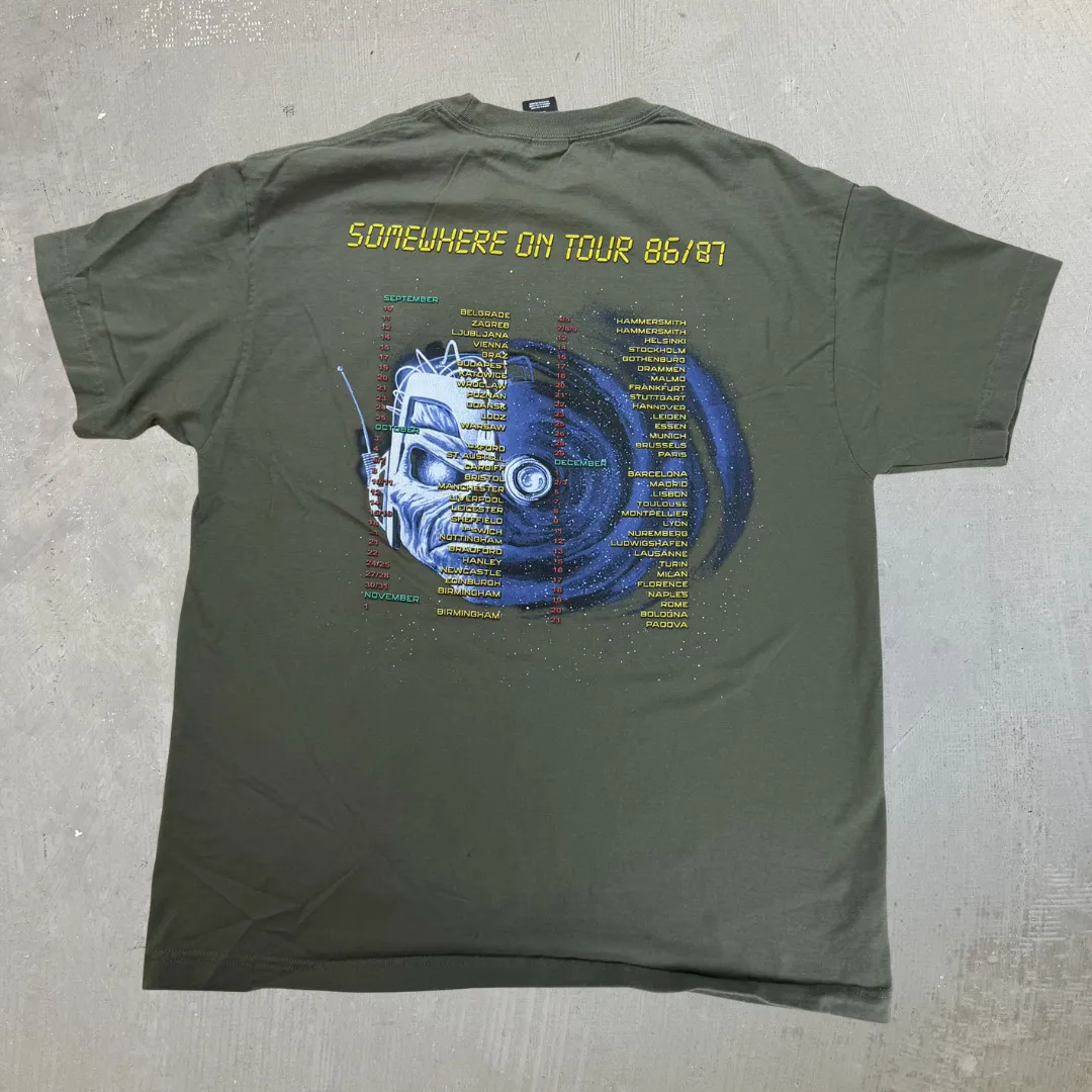 J- Iron Maiden Somewhere On Tour 86-87 Reprint Tee - L sold by HG Vintage product image thumbnail 3