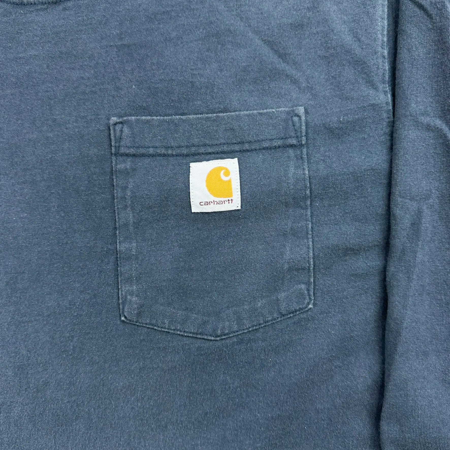 J- Carhartt Navy Long Sleeve Pocket Tee - M sold by HG Vintage product image thumbnail 3