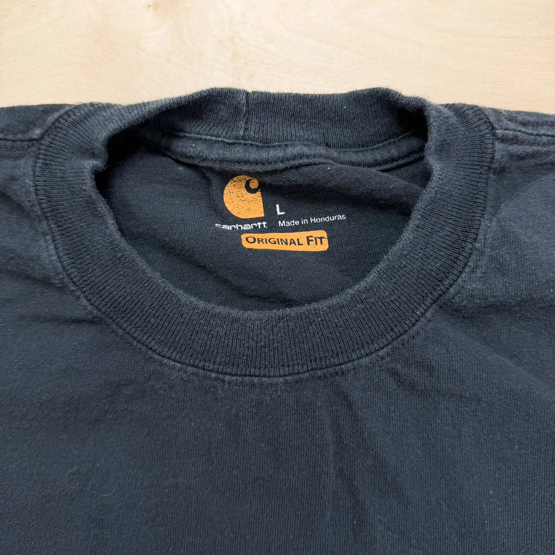 J- Carhartt Black Long Sleeve Pocket Tee - L sold by HG Vintage product image thumbnail 3
