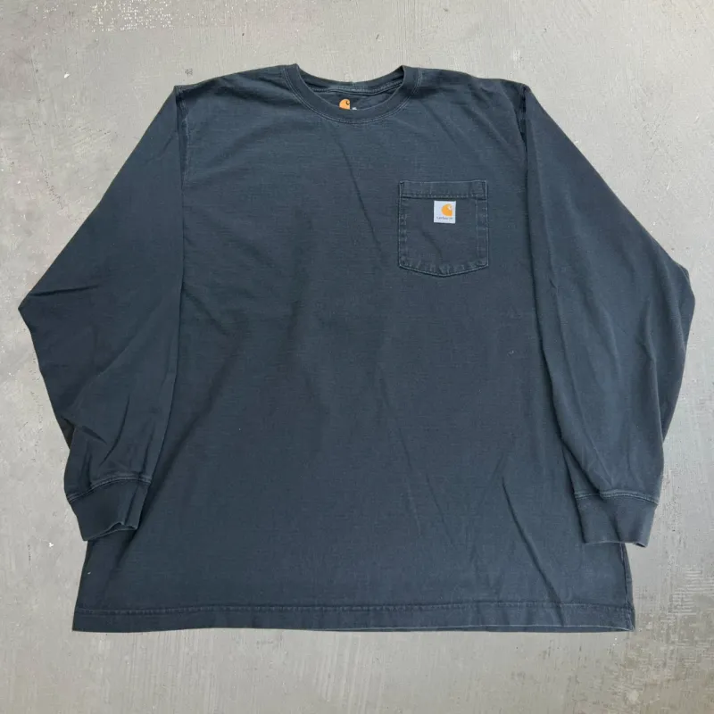 J- Carhartt Black Long Sleeve Pocket Tee - XL sold by HG Vintage