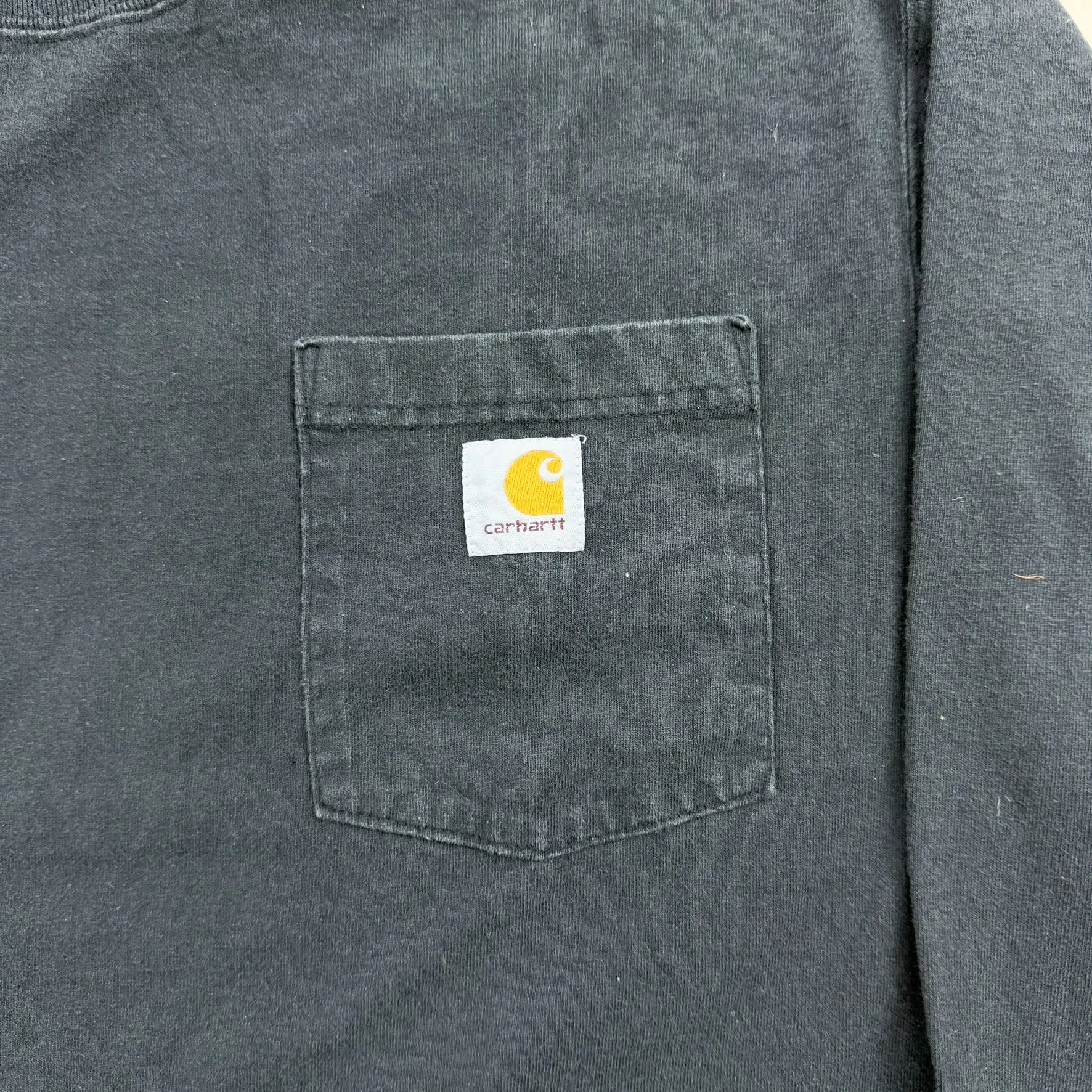 J- Carhartt Black Long Sleeve Pocket Tee - M sold by HG Vintage product image thumbnail 3