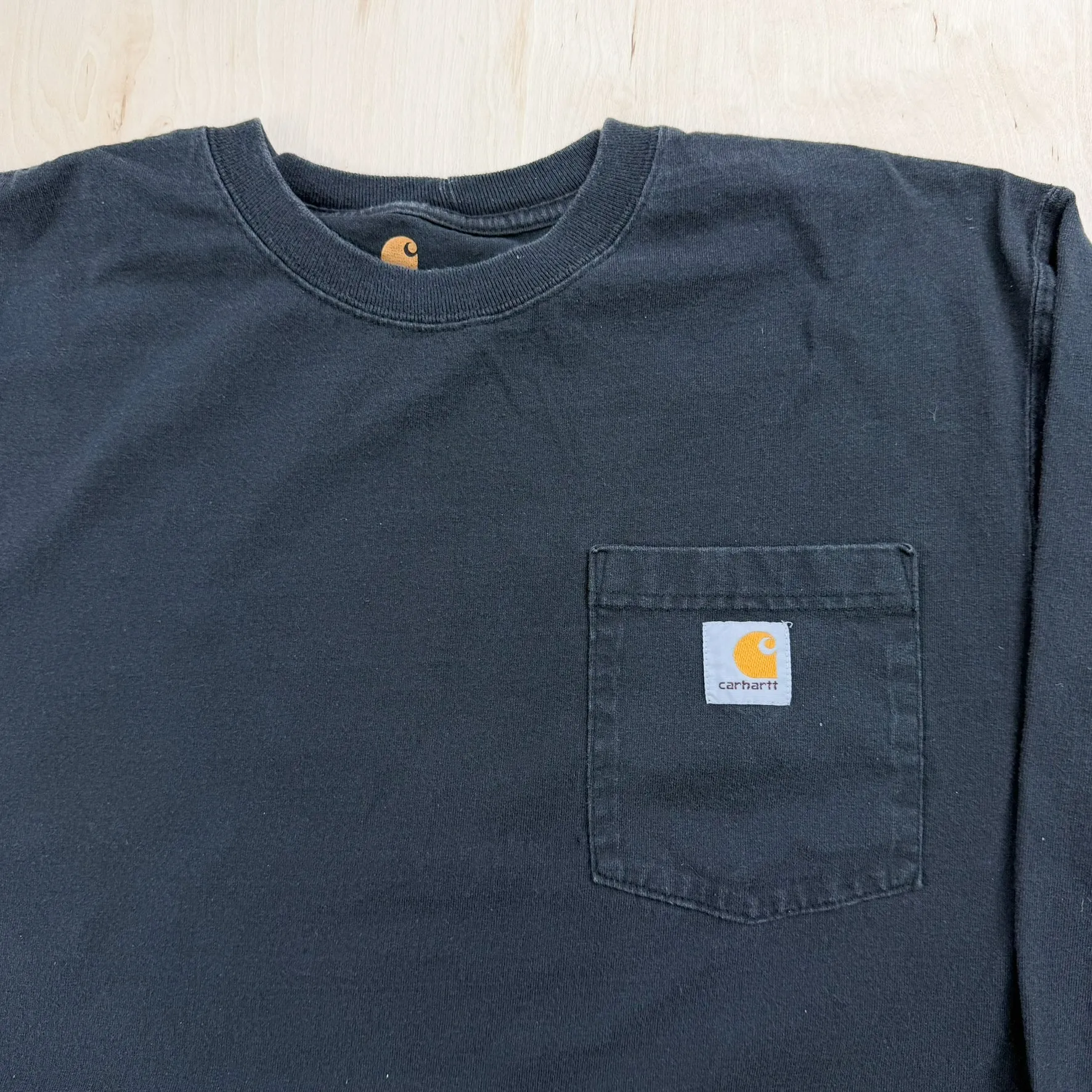 J- Carhartt Black Long Sleeve Pocket Tee - M sold by HG Vintage product image thumbnail 2
