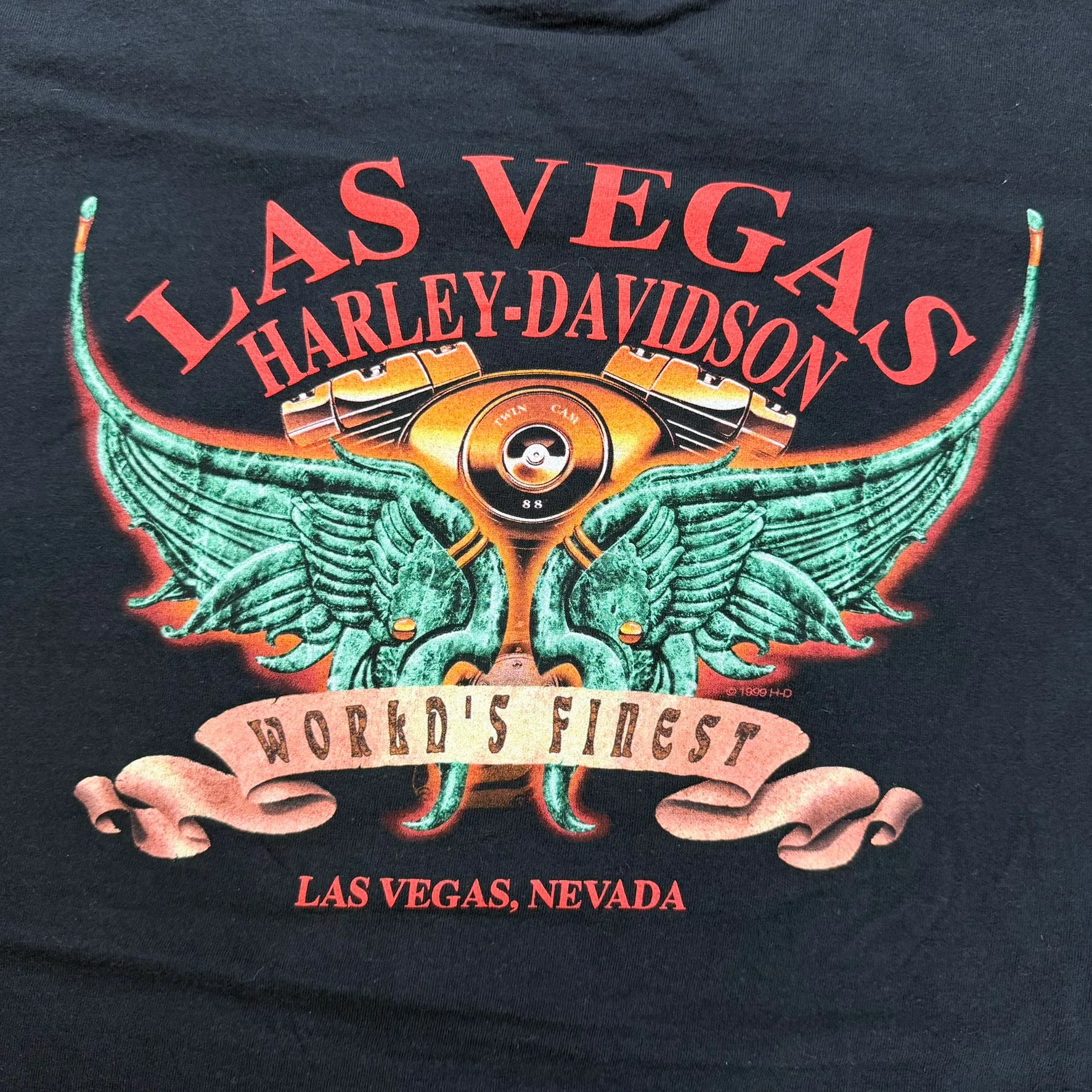 J- Vintage '00 Harley Davidson Las Vegas Text & Graphic Tee - XL sold by HG Vintage product image thumbnail 5