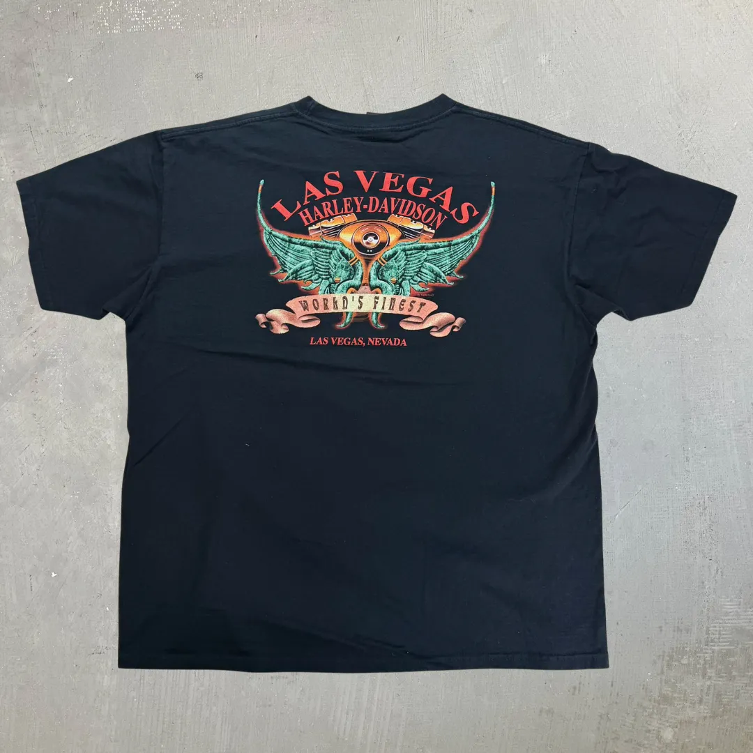 J- Vintage '00 Harley Davidson Las Vegas Text & Graphic Tee - XL sold by HG Vintage product image thumbnail 3