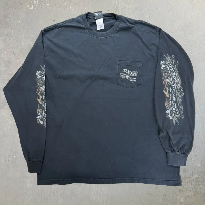 J- Vintage '06 Harley Davidson Las Vegas Long Sleeve Tee - XL sold by HG Vintage
