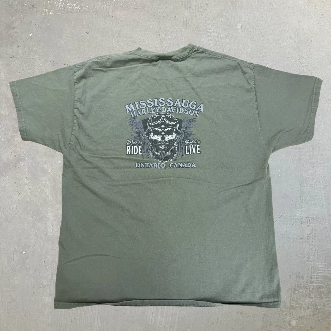 J- '17 Harley Davidson Mississauga Ontario Graphic Tee - L sold by HG Vintage product image thumbnail 3