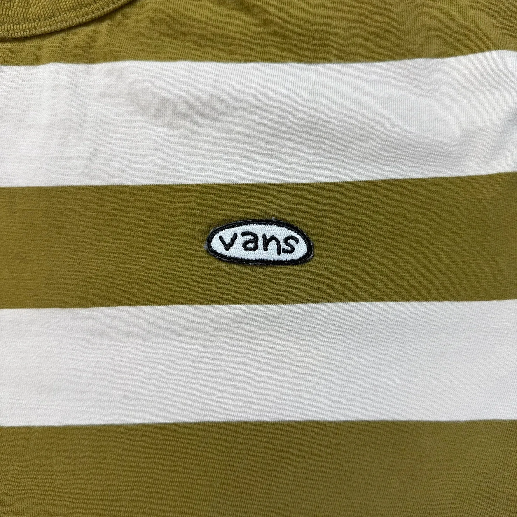 J- Vans Embroidered Text Logo Striped Tee - M sold by HG Vintage product image thumbnail 2