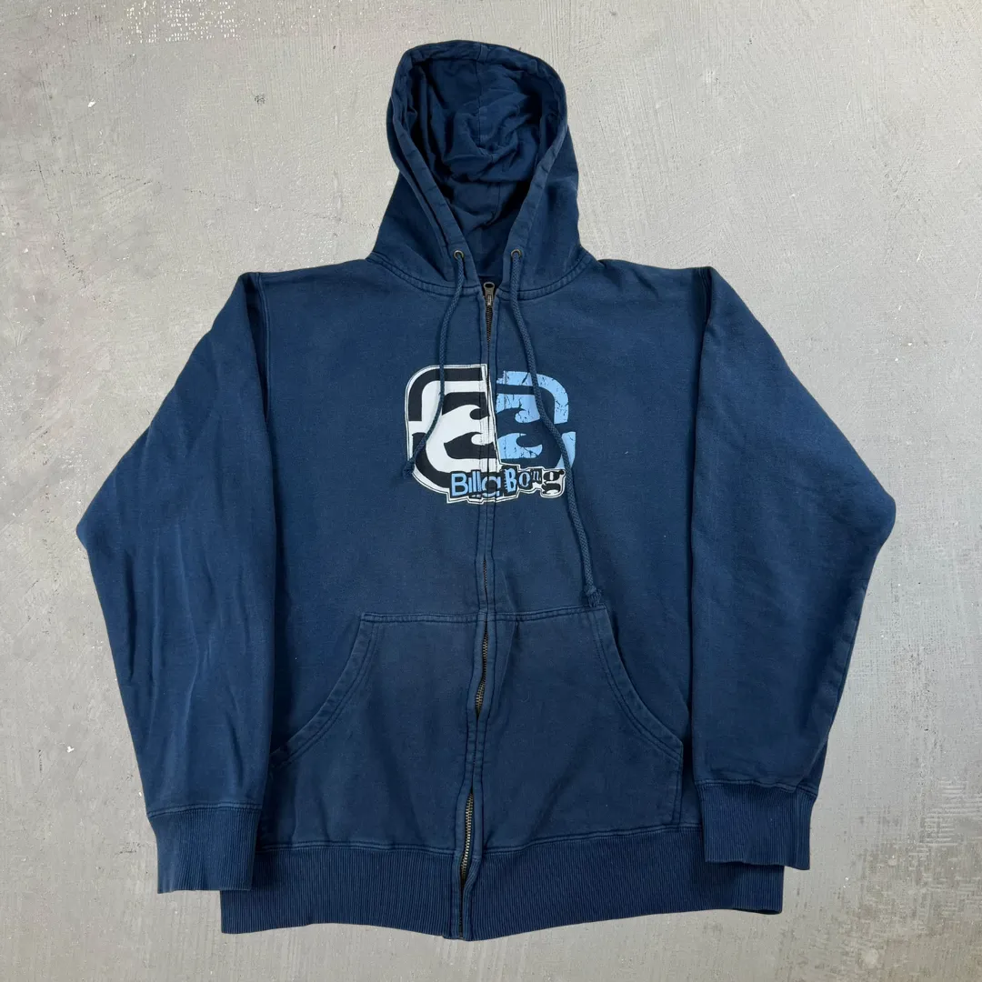 J- Billabong Logo Zip Up Hoodie - XL sold by HG Vintage