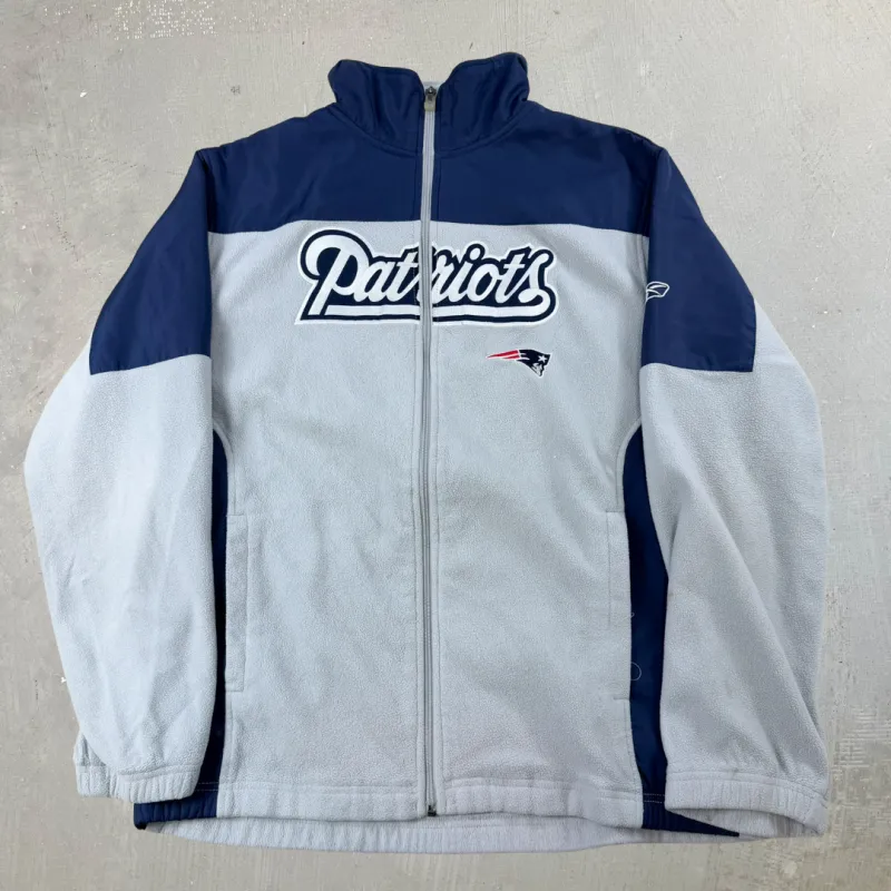 J- Vintage New England NFL Reebok Patriots Zip Up Polar Fleece - M sold by HG Vintage