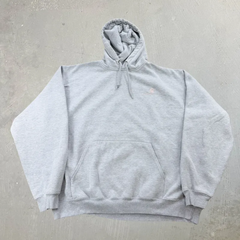 J- Carhartt Embroidered Text Grey Hoodie - 2XL sold by HG Vintage