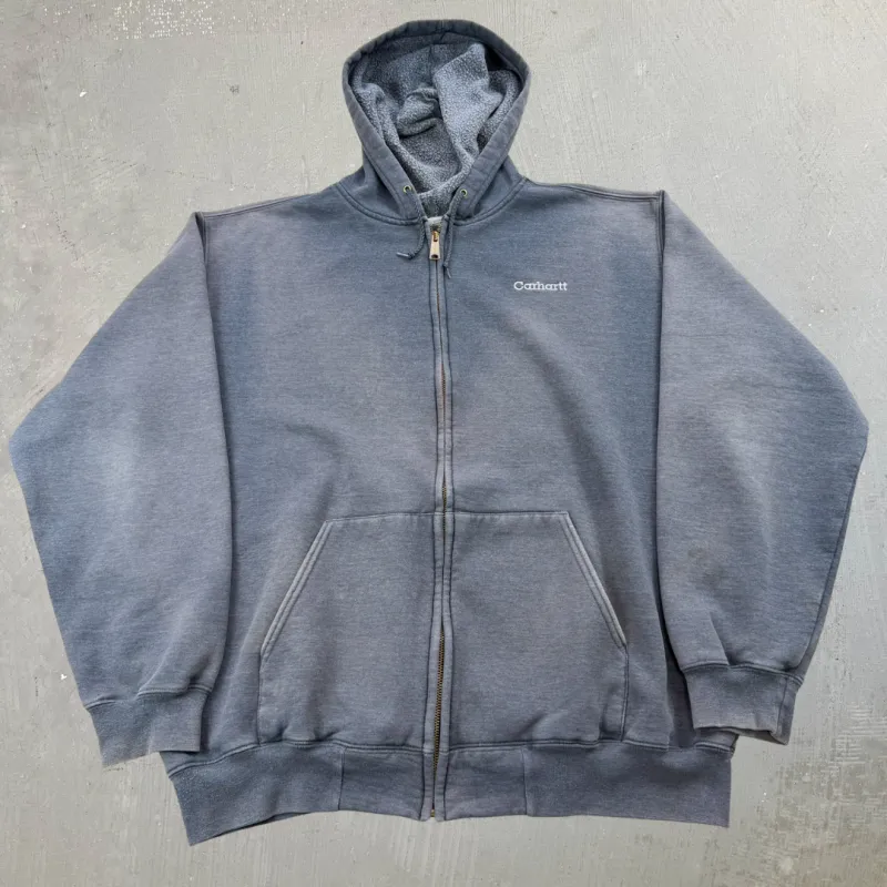 J- Vintage Carhartt Faded Grey Zip Up Hoodie - XL sold by HG Vintage