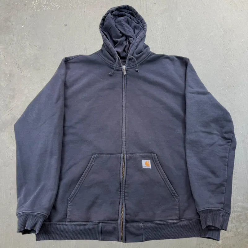 J- Vintage Carhartt Faded Black Zip Up Hoodie - 2XL sold by HG Vintage