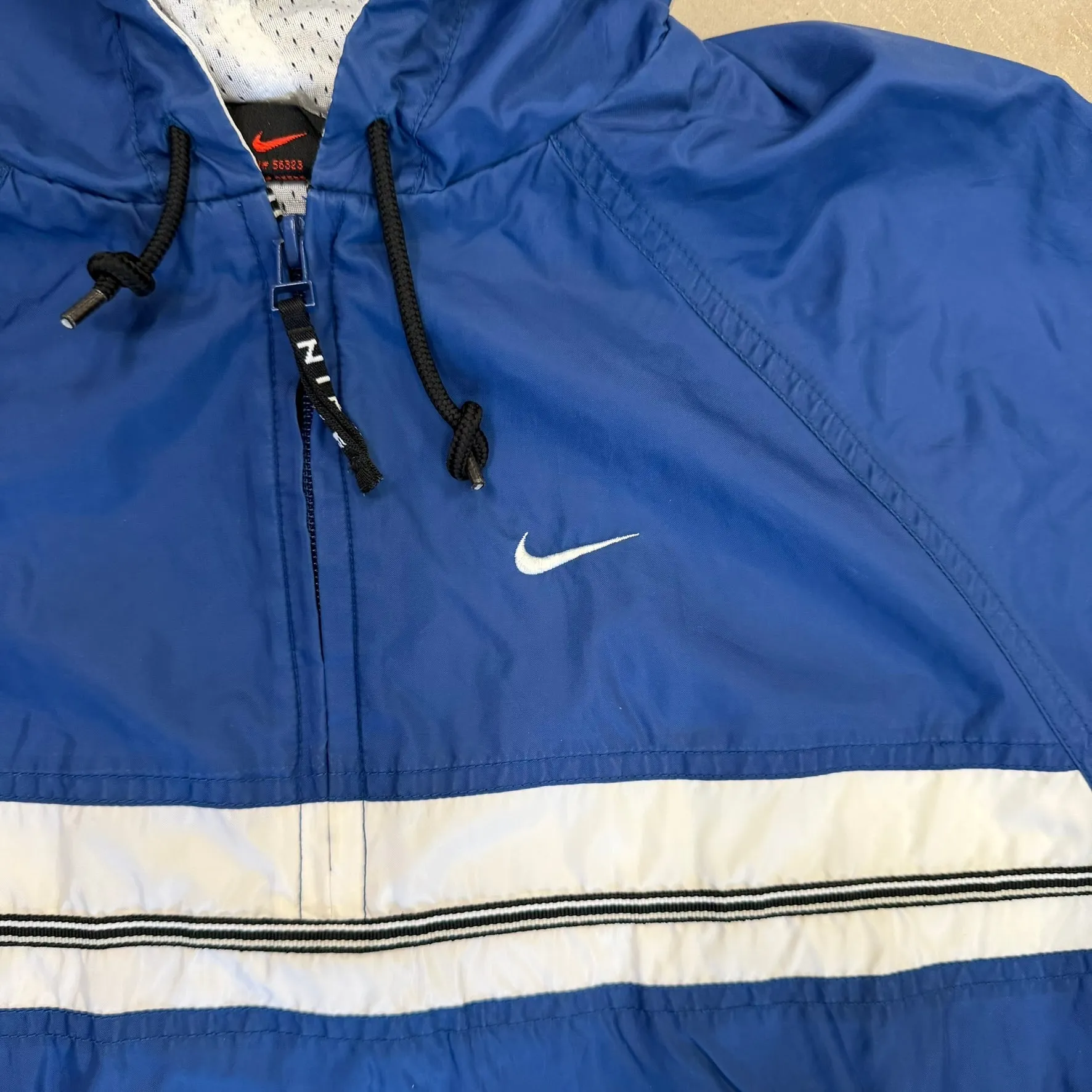 J- Vintage Nike Embroidered Swoosh Blue Anorak Pullover Lightweight Jacket - M sold by HG Vintage product image thumbnail 2