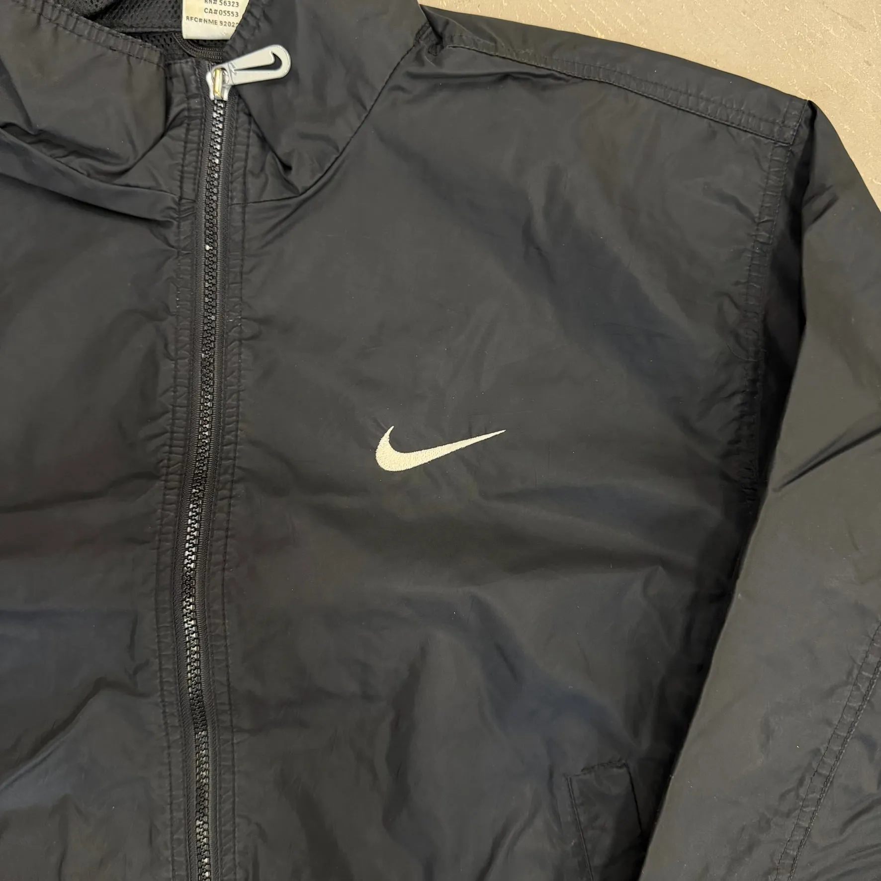 J- Vintage Nike Embroidered Swoosh Black Zip Up Lightweight Jacket - S sold by HG Vintage product image thumbnail 2