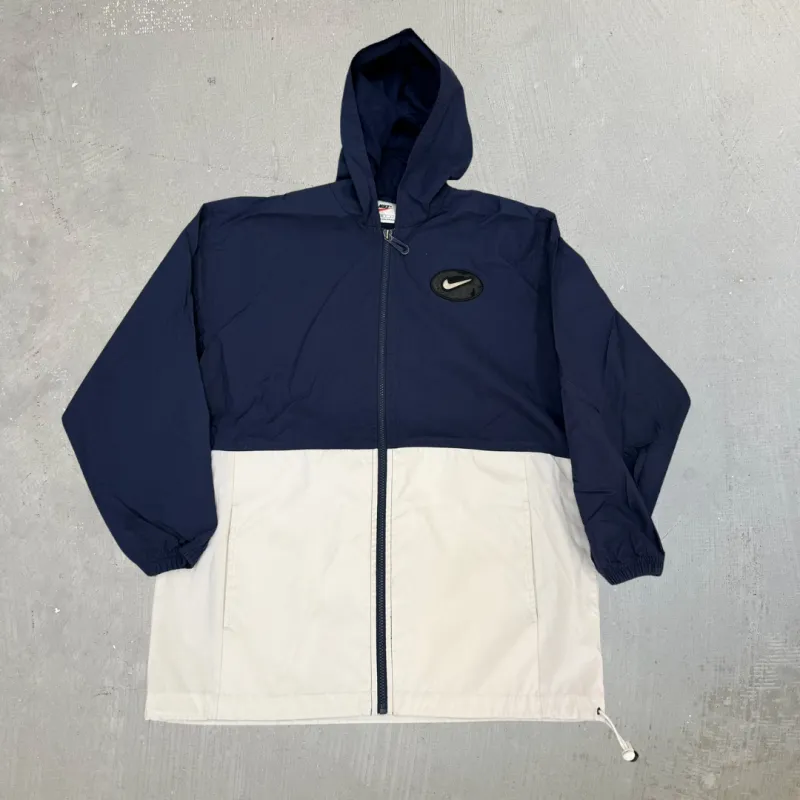 J- Vintage Nike Embroidered Swoosh Zip Up Lightweight Jacket - L made by HG Vintage