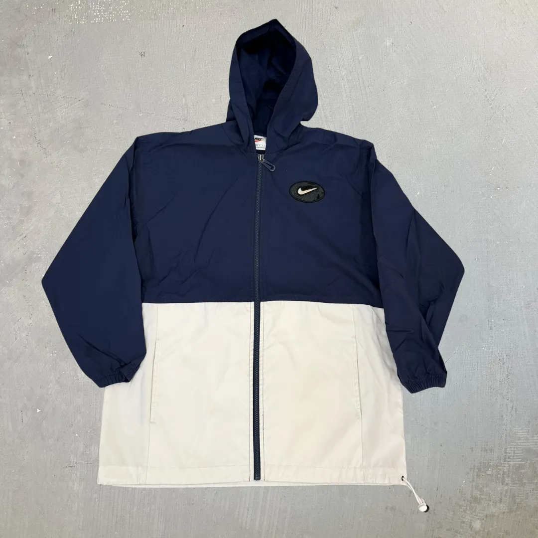 J- Vintage Nike Embroidered Swoosh Zip Up Lightweight Jacket - L sold by HG Vintage