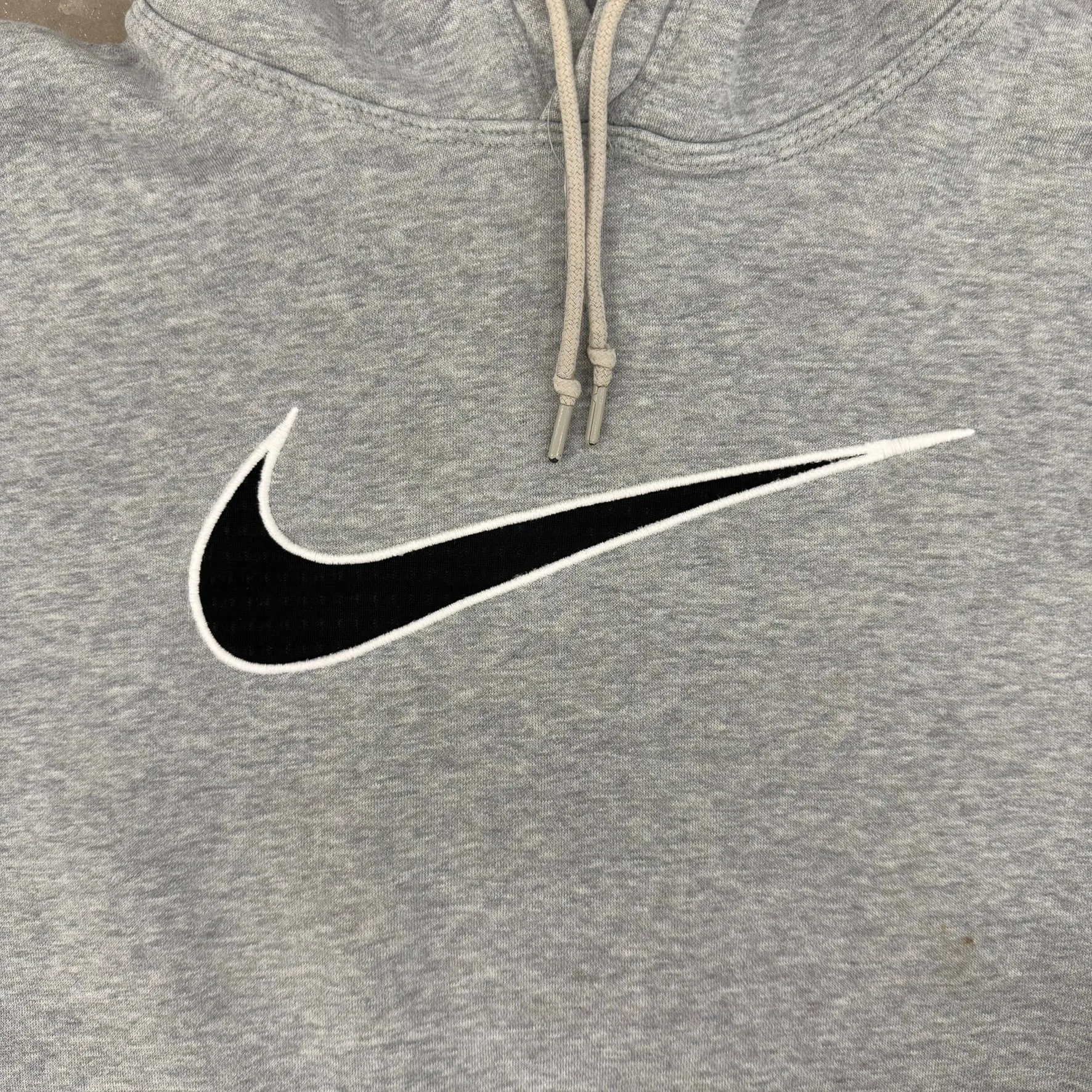 J- Vintage Nike Embroidered Swoosh Grey Hoodie - XL sold by HG Vintage product image thumbnail 2