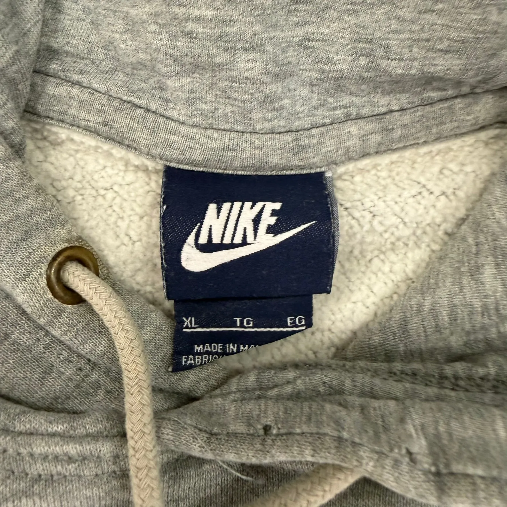 J- Vintage Nike Embroidered Swoosh Grey Hoodie - XL sold by HG Vintage product image thumbnail 3