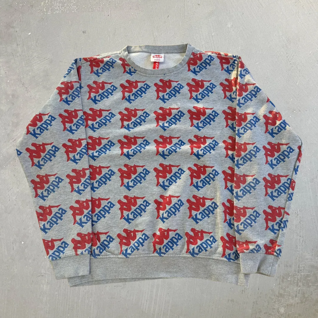 J- Vintage Kappa All Over Print Logo Crewneck - XL sold by HG Vintage