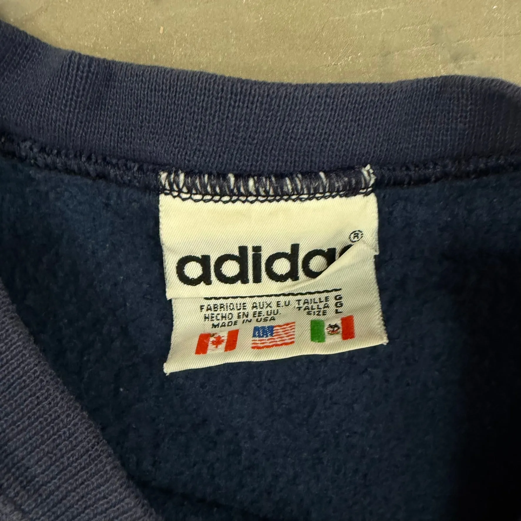 J- Vintage Adidas Embroidered Text & Logo Made In USA Crewneck - L sold by HG Vintage product image thumbnail 3