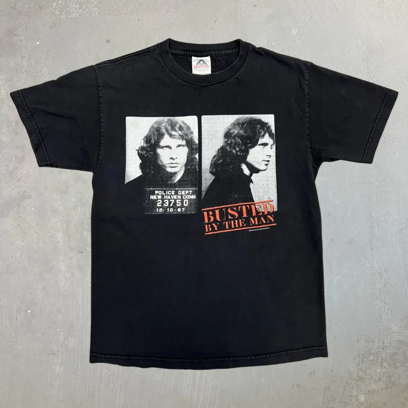 J- Vintage Jim Morrison The Door Busted By The Man Picture Tee - M made by HG Vintage