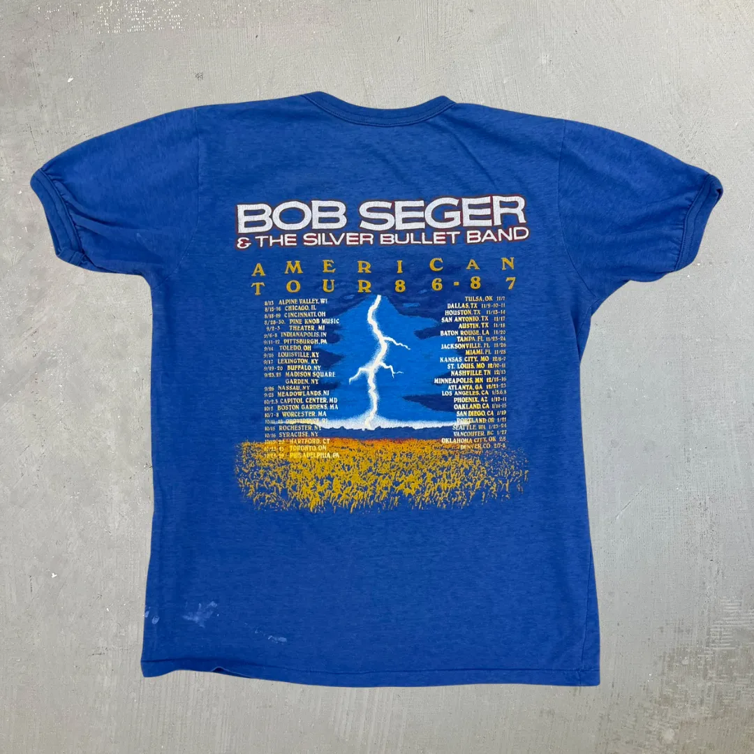 J- Vintage '86 Bob Seger American Tour Single Stitch Tee - M sold by HG Vintage product image thumbnail 3