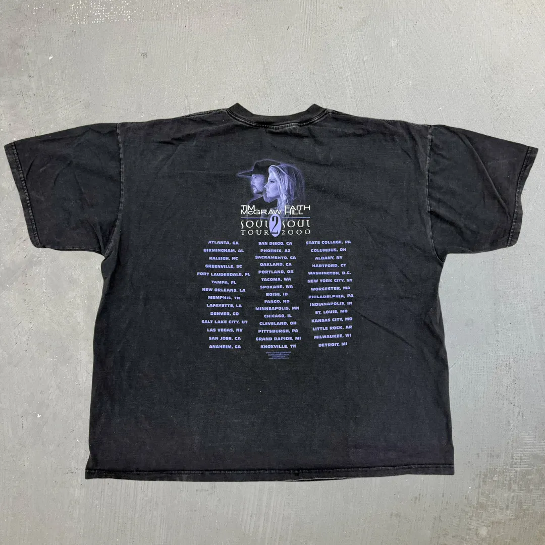 J- Vintage '00 Tim McGraw & Faith Hill Soul 2 Soul Tour Made In USA Tee - XL sold by HG Vintage product image thumbnail 3
