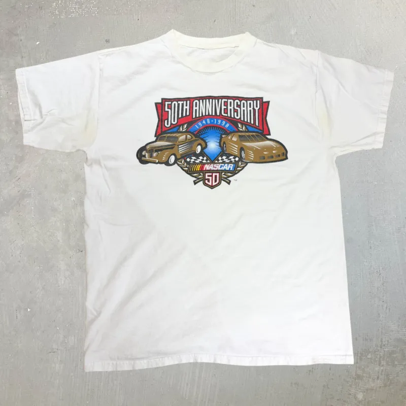 J- Vintage '98 Nascar 50th Anniversary Graphic Tee - XL made by Nascar