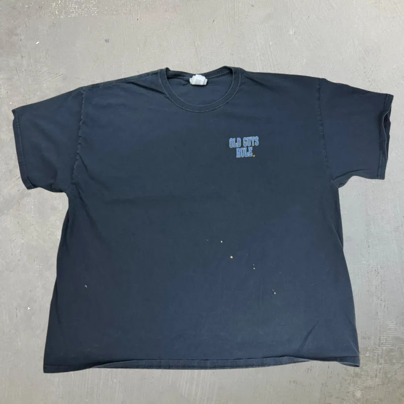 J- Vintage Old Guys Rule Text & Motorcycle Graphic Tee - 3XL sold by HG Vintage