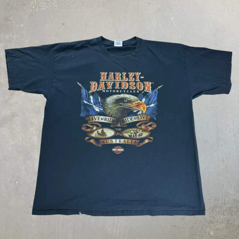 J- Harley Davidson Australia Eagle Graphic Tee - XL sold by HG Vintage