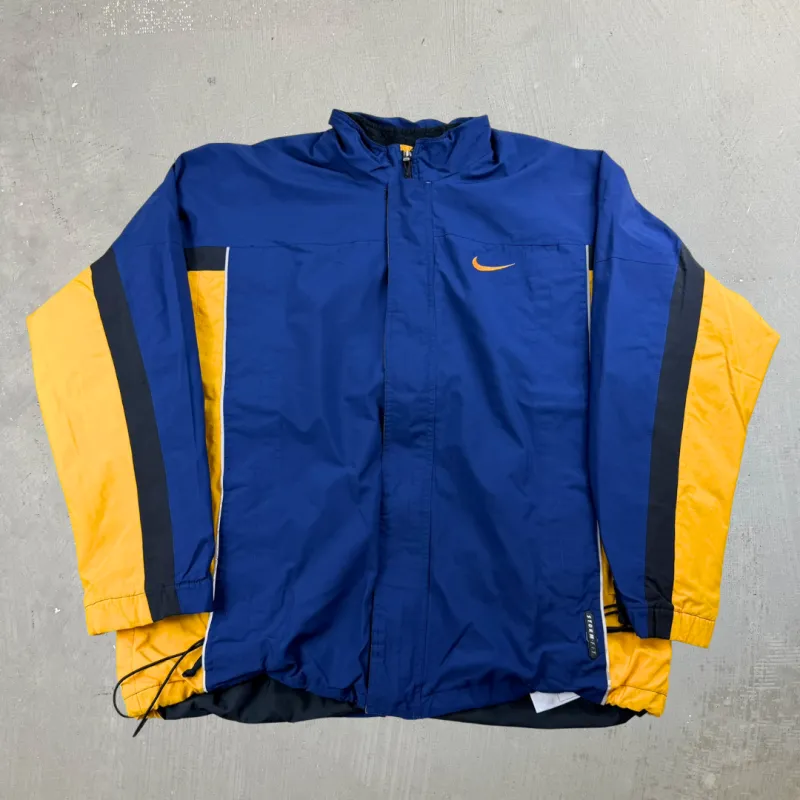 J- Vintage Nike Storm-F.I.T Yellow/Navy Lightweight Jacket - XL made by HG Vintage