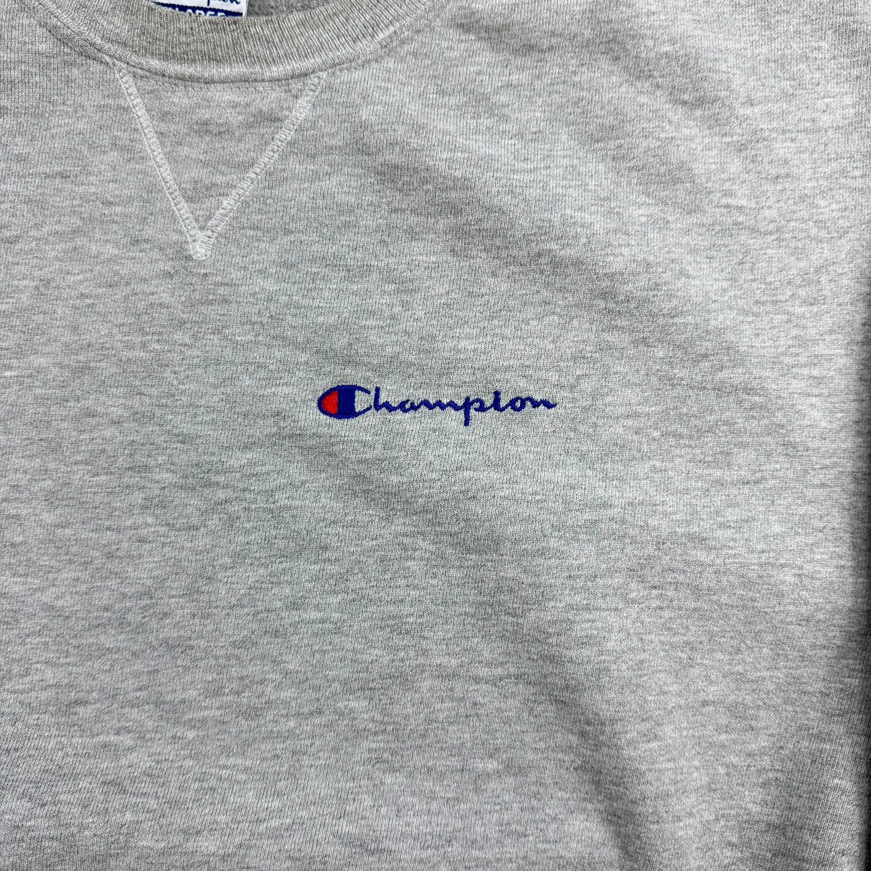 J- Vintage Champion Reverse Weave Embroidered Text Logo Grey Crewneck - XL sold by HG Vintage product image thumbnail 2