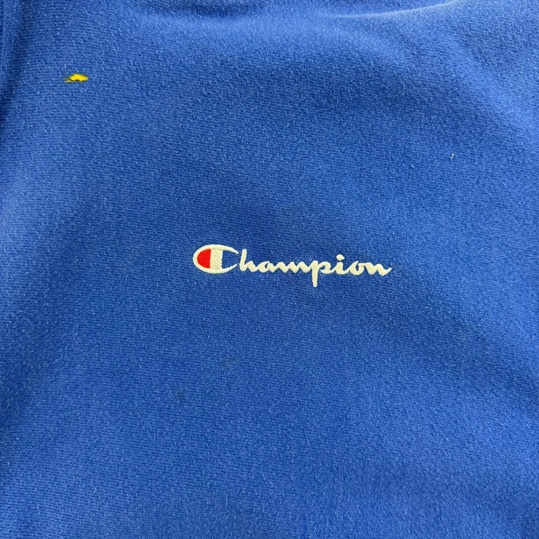 J- Vintage Champion Reverse Weave Embroidered Text Blue Hoodie - L sold by HG Vintage product image thumbnail 2