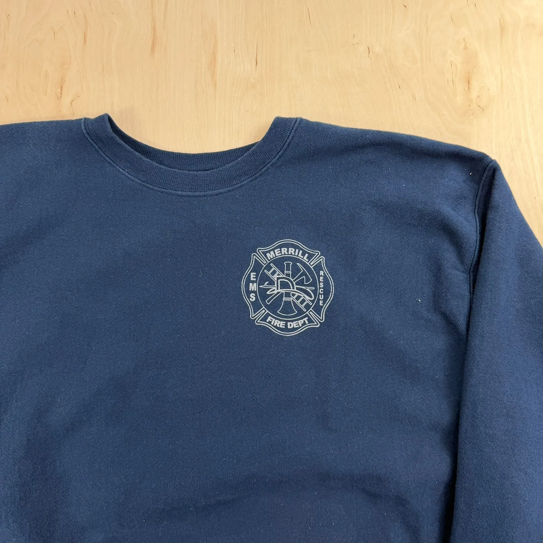 J- Vintage Champion Reverse Weave Merrill Fire Department Crewneck - XL sold by HG Vintage product image thumbnail 2