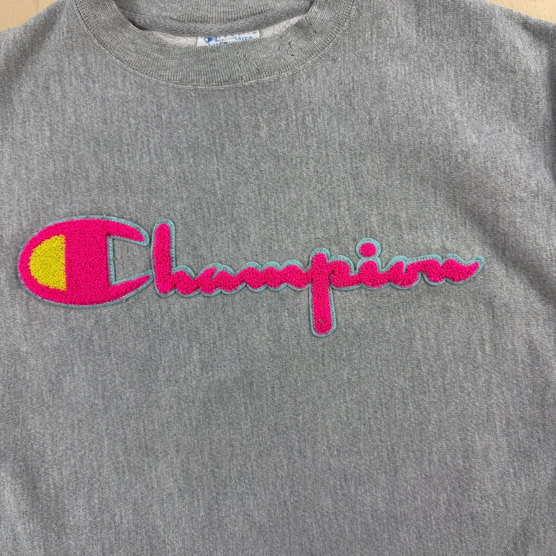 J- Vintage Champion Reverse Weave Embroidered Chenille Text Crewneck - M sold by HG Vintage product image thumbnail 2