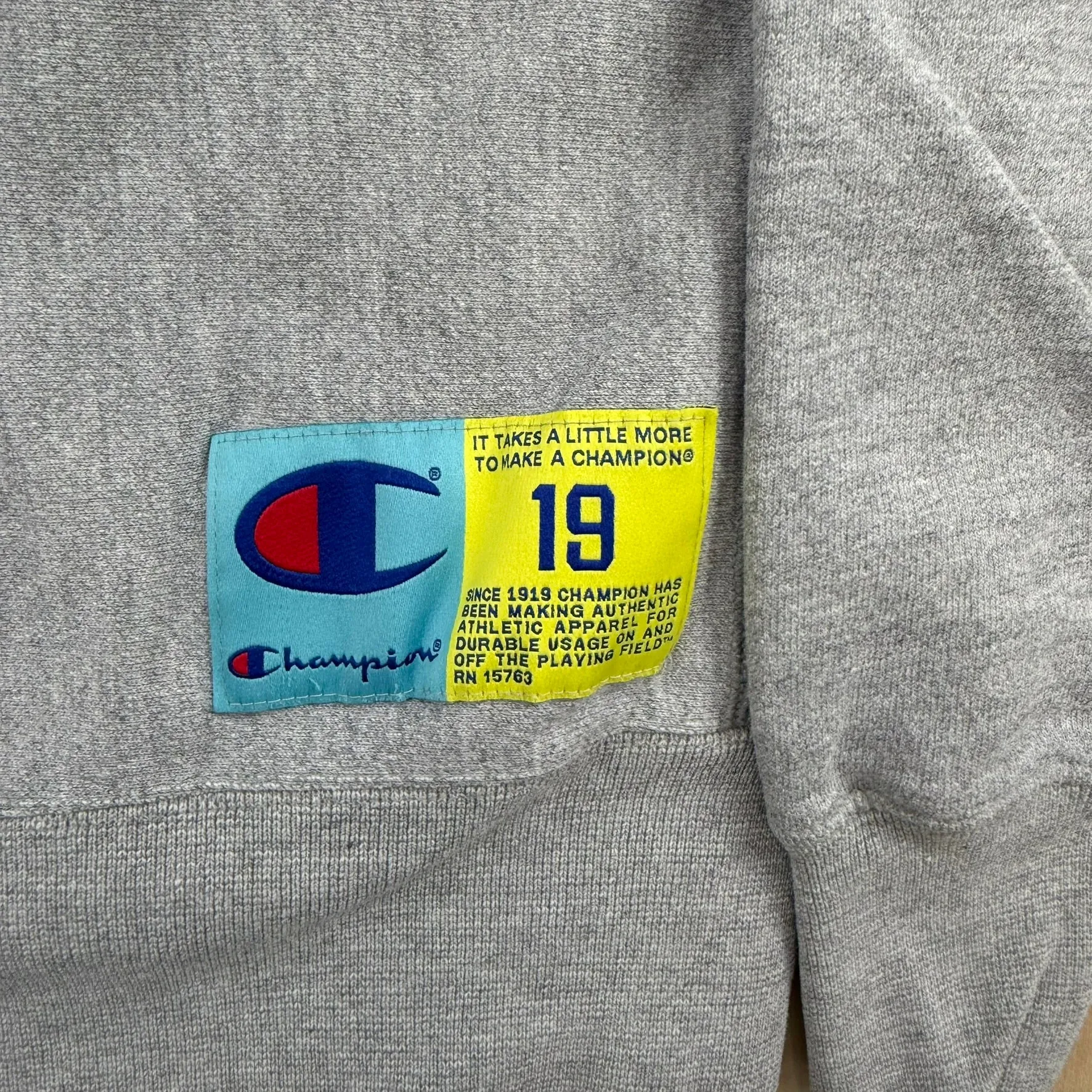 J- Vintage Champion Reverse Weave Embroidered Chenille Text Crewneck - M sold by HG Vintage product image thumbnail 3