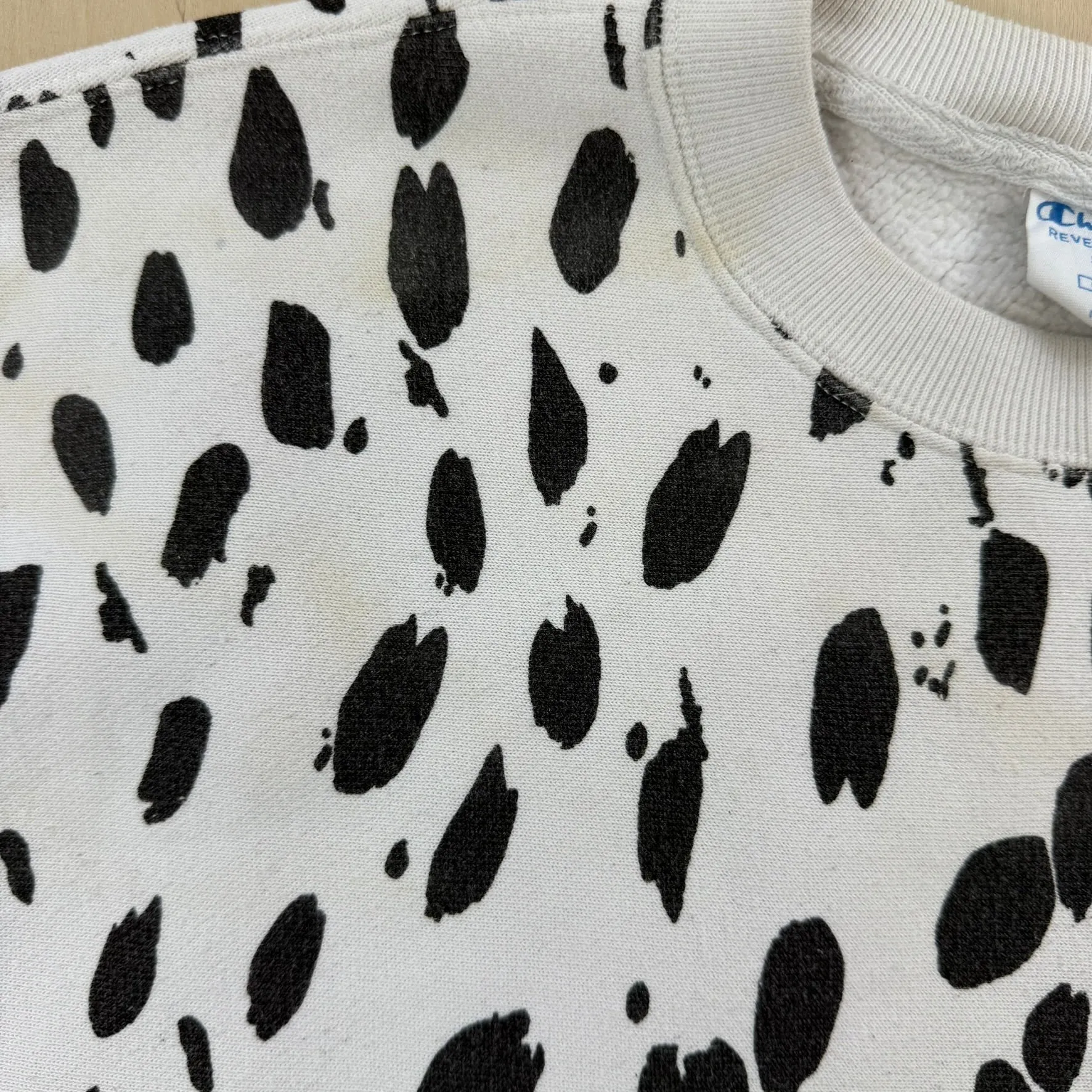 J- Vintage Champion Reverse Weave Cow Spots Crewneck - S sold by HG Vintage product image thumbnail 4