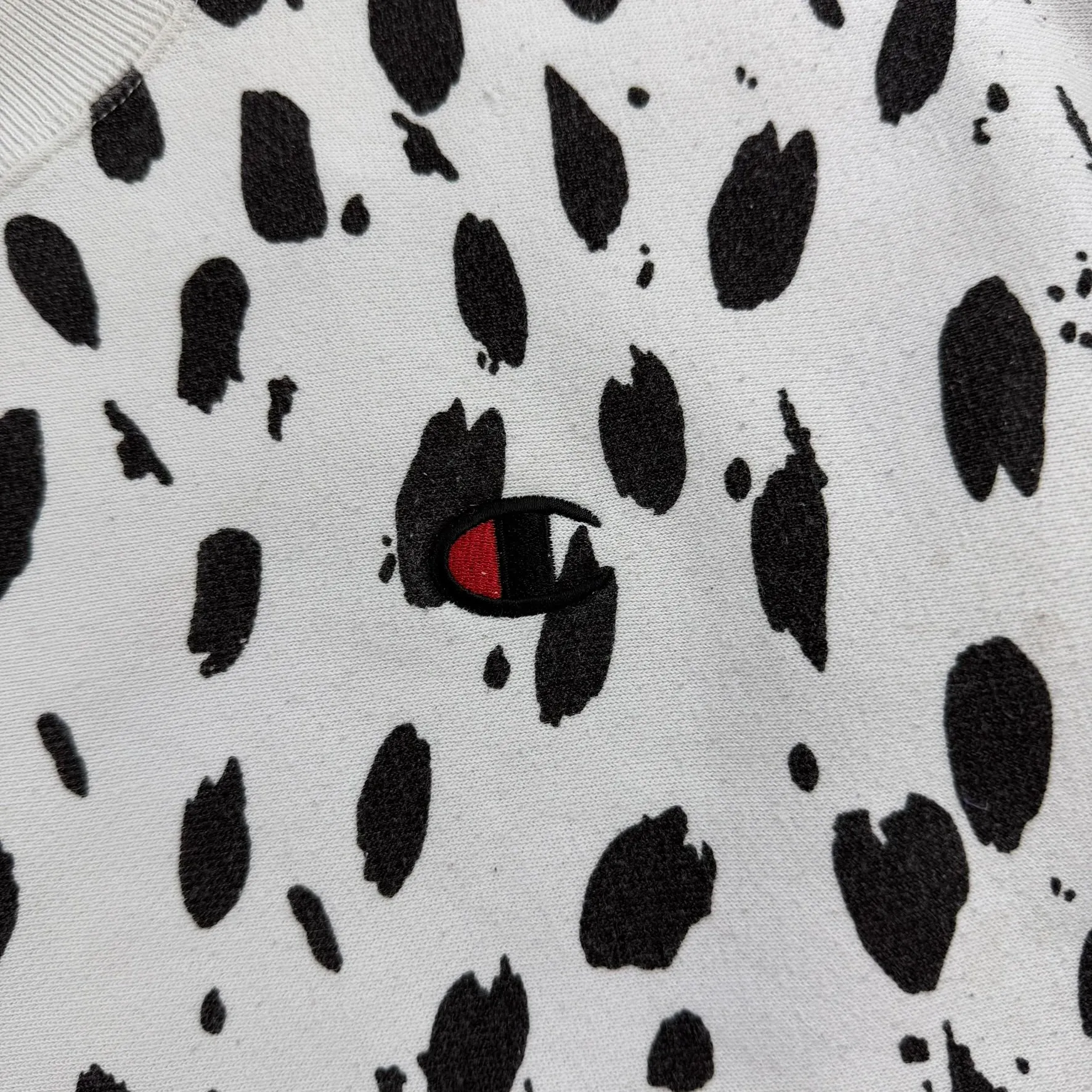 J- Vintage Champion Reverse Weave Cow Spots Crewneck - S sold by HG Vintage product image thumbnail 2