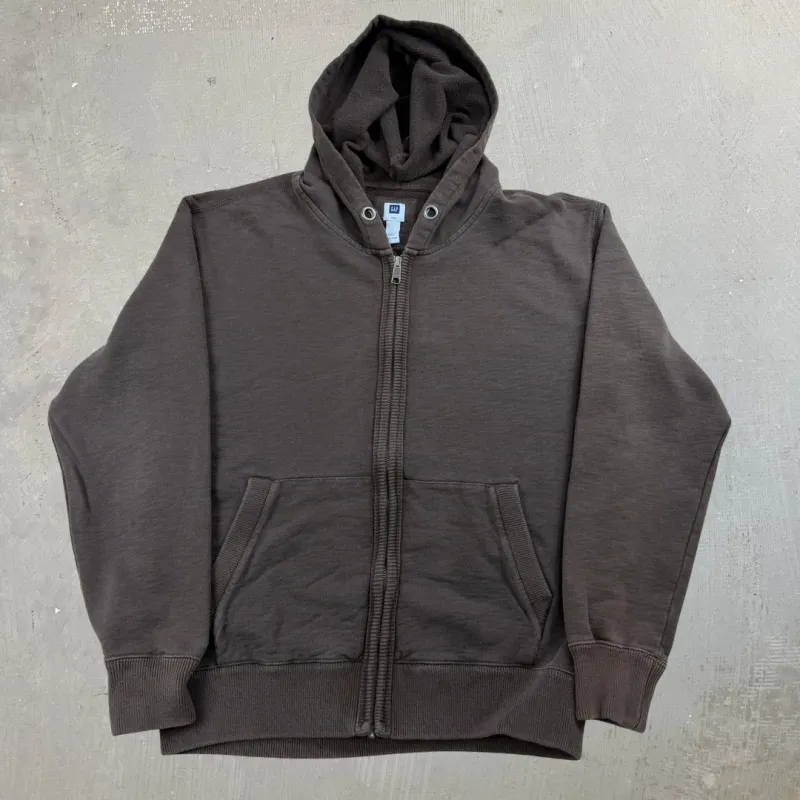 J- Vintage Gap Blank Brown Zip Up Hoodie - M sold by HG Vintage