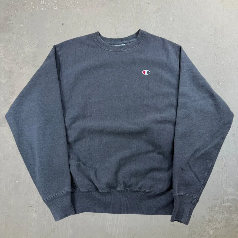 J- Vintage Champion Reverse Weave Dark Grey Crewneck - M sold by HG Vintage