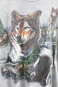 Vintage Wolves In Mountain & Forest Tee sold by HG Vintage